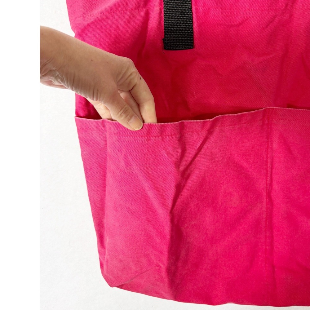 Vintage Y2K Esprit Sportiv Pink Canvas Tote Bag Logo Retro 2000s - Picture 6 of 8